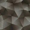 Bricoflor Schwarze Tapete Grafisches Muster Metallic Vliestapete mit Dreieck Muster Vlies Mustertapete Geometrisch Ideal für Büro und Wohnzimmer