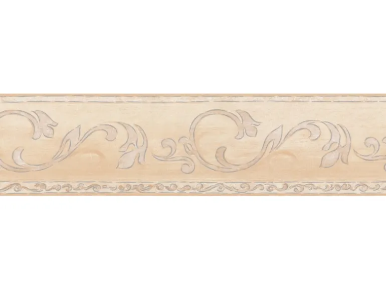 Bricoflor Selbstklebende Bordüre für Küche im Landhausstil Beige Tapetenbordüre im Mediterranen Stil Ornament Wand Bordüre aus Vlies und Vinyl