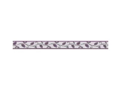 Bricoflor Selbstklebende Tapetenbordüre in Lila Blätter Bordüre Ideal für Küche und Badezimmer Florale Wandbordüre aus Vlies und Vinyl
