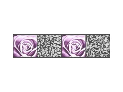 Bricoflor Selbstklebende Bordüre in Lila Rosen Tapeten Bordüre in Flieder Ideal für Schlafzimmer und Badezimmer Vinyl Tapetenbordüre mit Ornament