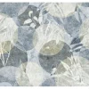 Bricoflor Skandinavische Tapete in Beige Blau Vlies Mustertapete mit Kreis Design und Pflanzen Landhaus Fototapete mit Blättern Ideal für Schlafzimmer