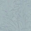 Bricoflor Skandinavische Tapete Mit Binsengras Design Vlies Mustertapete In Grau Blau Moderne Vliestapete Mit Blätter Muster