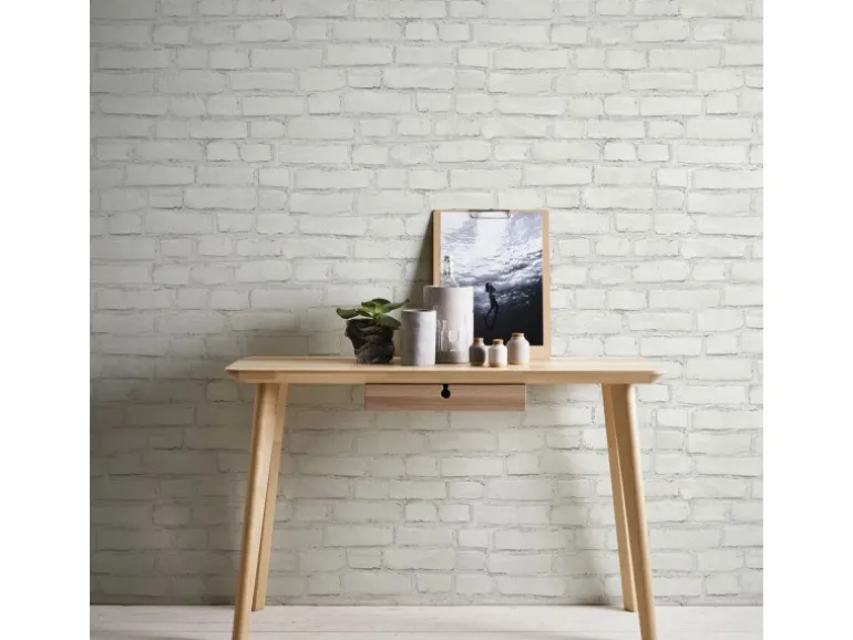 Bricoflor Steinoptik Tapete Weiß Steinmauer Vliestapete Modern Ideal für Schlafzimmer und Flur Weiße Vlies Steintapete in Mauer Optik mit Vinyl