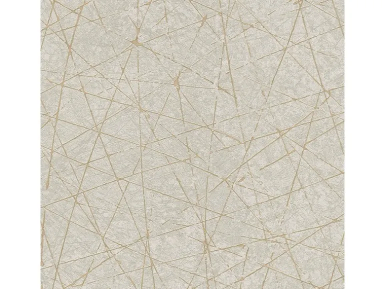 Bricoflor Tapete Beige Gold Ideal für Flur und Wohnzimmer Moderne Vliestapete mit Linien Muster und Struktur Prägung