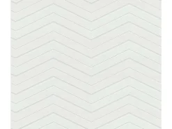 Bricoflor Tapete mit Zackzack Muster Weiße Tapete überstreichbar Moderne Vliestapete Ideal für Kinderzimmer und Wohnzimmer