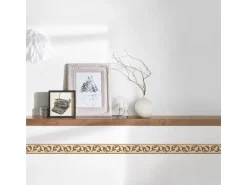 Bricoflor Tapeten Bordüre im Mediterranen Stil Ornament Tapetenborte für Wohnzimmer und Esszimmer Selbstklebende Bordüre in Terracotta und Rot