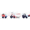Bricoflor Traktor Tapete als Bordüre für Kinderzimmer Kinder Bordüre Selbstklebend mit Trecker Vlies Kindertapete Ideal für Jungenzimmer