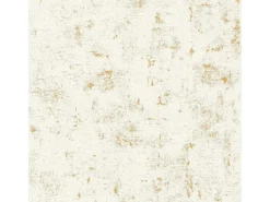 Bricoflor Vintage Tapete in Weiß und Gold Putzoptik Tapete im Shabby Chic Abwaschbare Vinyl Vliestapete für Badezimmer und Flur