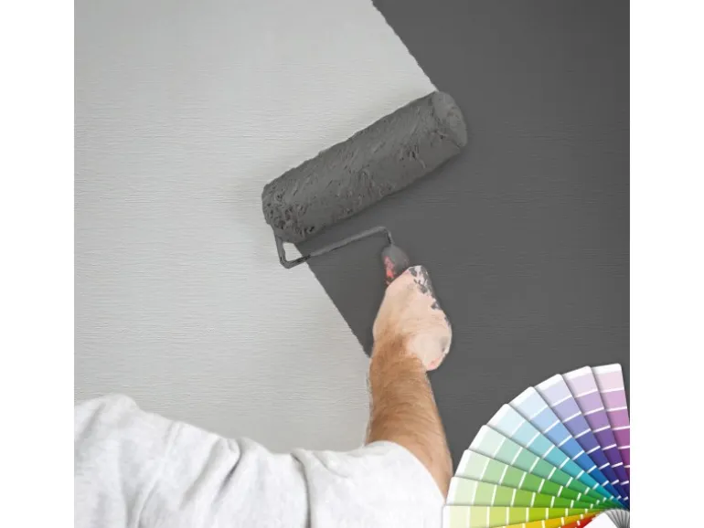 Bricoflor Vlies Strukturtapete in Hellgrau Einfarbige Vliestapete mit Vinyl Struktur Schlicht überstreichbare Tapete Hell für Büro und Wohnzimmer