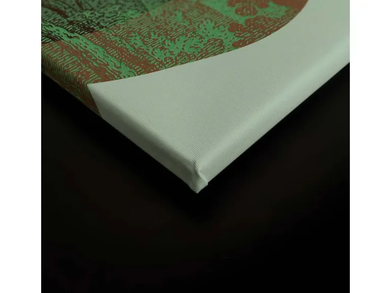 Bricoflor Wandbild Grün Abstrakt Leinwandbild Berge In Neonfarben Modernes Bild Für Wohnzimmer Und Schlafzimmer In 90 X 60 Cm