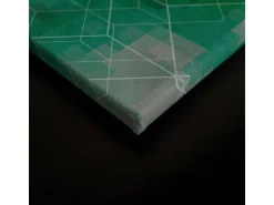 Bricoflor Wandbild Grün Abstrakt Für Wohnzimmer Und Büro Leinwandbild Geometrisch Mit Pixeln In 90 X 60 Cm Deko Bild Farbverlauf
