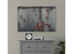 Bricoflor Wandbild In Metall Optik Grau Braun 90 X 60 Cm Leinwandbild Im Industrial Style Deko Bild In Rost Optik Für Wohnzimmer