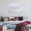 Bricoflor Wandbild Mit Wal Leinwand Bild Mit Blauwal Gezeichnet Industrial Style Leinwandbild In Schwarz Weiß Für Büro Und Schlafzimmer