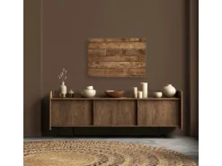 Bricoflor Wandbild Rustikal Braun Leinwandbild In Holzoptik 90 X 60 Cm Bild Mit Eiche Im Landhausstil Ideal Für Wohnzimmer