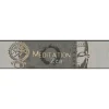 Bricoflor Zen Tapeten Bordüre Wellness Tapetenbordüre mit Buddha und Schriftzug Ideal für Badezimmer und Schlafzimmer Spa Wandbordüre in Grau Gold