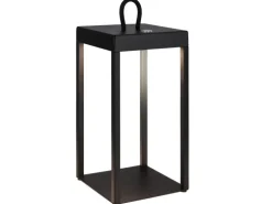 Brilo LED Laterne Luca Touch Dimmbar IP44 Spritzwassergeschützt Schwarz