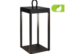 Brilo LED Laterne Luca Touch Dimmbar IP44 Spritzwassergeschützt Schwarz