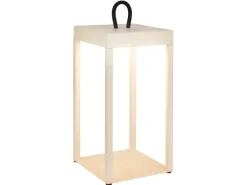 Brilo LED Laterne Luca Touch Dimmbar IP44 Spritzwassergeschützt Beige