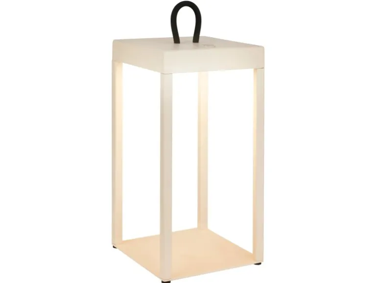 Brilo LED Laterne Luca Touch Dimmbar IP44 Spritzwassergeschützt Beige