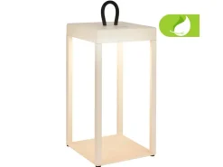 Brilo LED Laterne Luca Touch Dimmbar IP44 Spritzwassergeschützt Beige