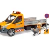 Bruder Spielzeug MB Sprinter Kommunal mit Fahrer, Zubehör, Licht und Sound