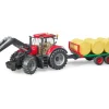Bruder Spielzeug Miniatur-Traktor Case IH Optum 300CVX Frontlader
