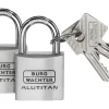 Burg Wächter Zylinder-Vorhangschloss Alutitan Set DUO 770 40 SB