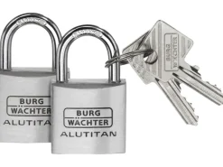 Burg Wächter Zylinder-Vorhangschloss Alutitan Set DUO 770 40 SB