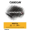 CANSON Graduate Bristol Papier sehr glatt A5 Hellweiß 20 Blatt