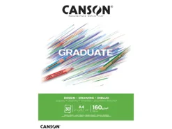 CANSON Graduate Zeichenpapier Leichte Körnung 160gsm 98lb A4 Hellweiß 30 Blatt