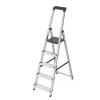 Casa Si Klapptrittleiter Casa Step 5 Stufen 168 cm x 45 cm x 12 cm Silber