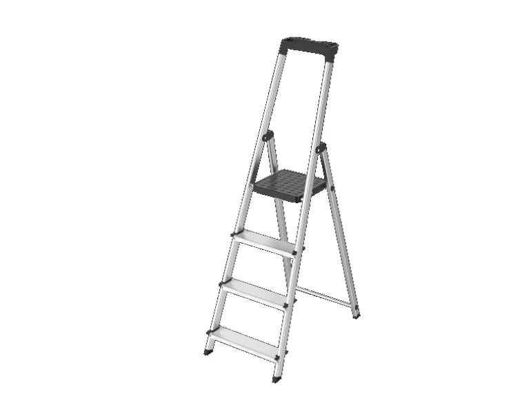Casa Si Trittleiter Casa Step 4-stufig 145 cm x 43 cm x 12 cm Aluminium Klappbar