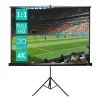 CCLIFE Beamer Leinwand mit Stativ Inklusiv Montagematerial 99 Zoll Projektionsleinwand Rolloleinwand Heimkino Mobile