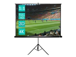 CCLIFE Beamer Leinwand mit Stativ Inklusiv Montagematerial 99 Zoll Projektionsleinwand Rolloleinwand Heimkino Mobile