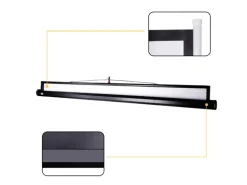 CCLIFE Beamer Leinwand mit Stativ Inklusiv Montagematerial 99 Zoll Projektionsleinwand Rolloleinwand Heimkino Mobile