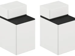 Clip-Set Regalbodenträger Kurz für 20 mm Matt-Weiß
