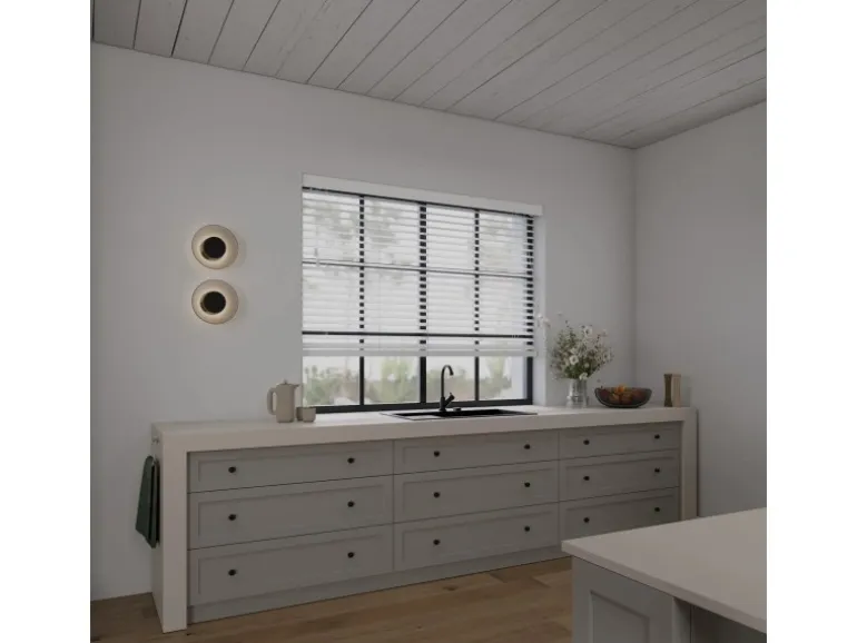 Cocoon Home Concepts Holz Jalousien 100 x 130 50mm Lamellen Weiß