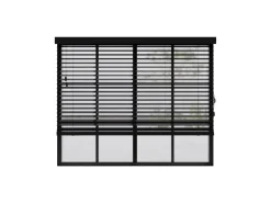 Cocoon Home Concepts Holz Jalousien 220 x 175 50mm Lamellen Schwarz