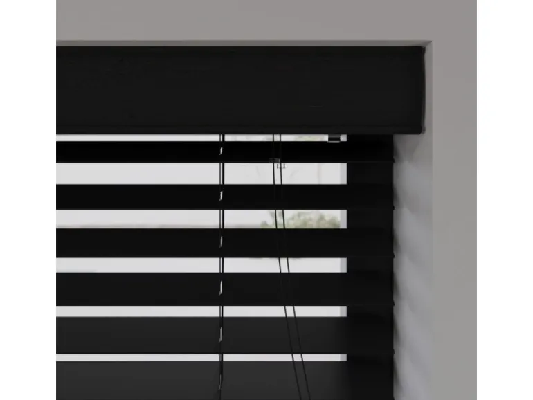 Cocoon Home Concepts Holz Jalousien 230 x 175 50mm Lamellen Schwarz