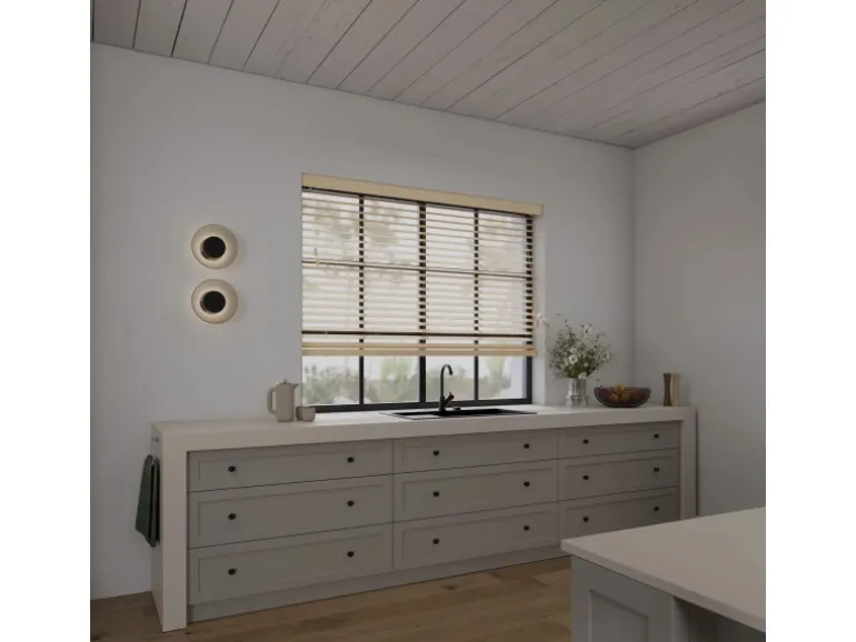 Cocoon Home Concepts Holz Jalousien 110 x 175 50mm Lamellen Naturel