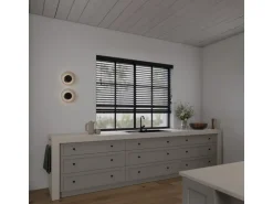 Cocoon Home Concepts Holz Jalousien 160 x 240 50mm Lamellen Schwarz