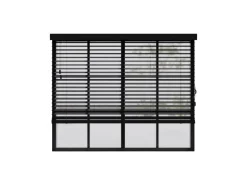 Cocoon Home Concepts Holz Jalousien 100 x 130 50mm Lamellen Schwarz