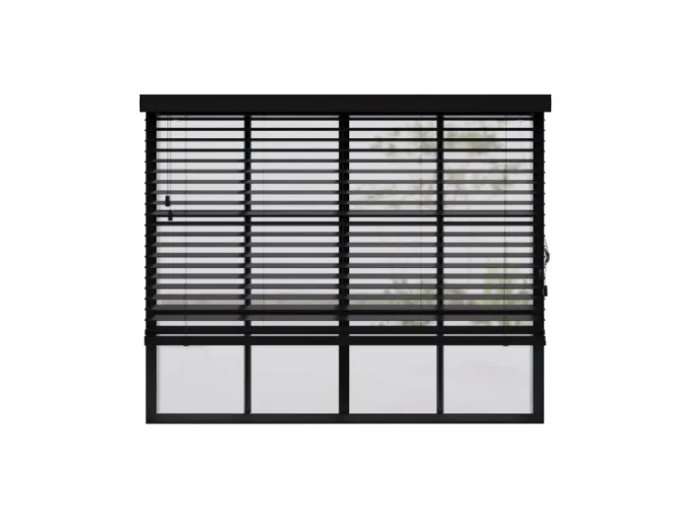Cocoon Home Concepts Holz Jalousien 100 x 130 50mm Lamellen Schwarz