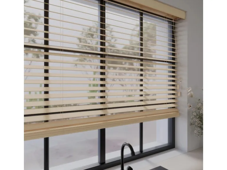 Cocoon Home Concepts Holz Jalousien 200 x 240 50mm Lamellen Naturel