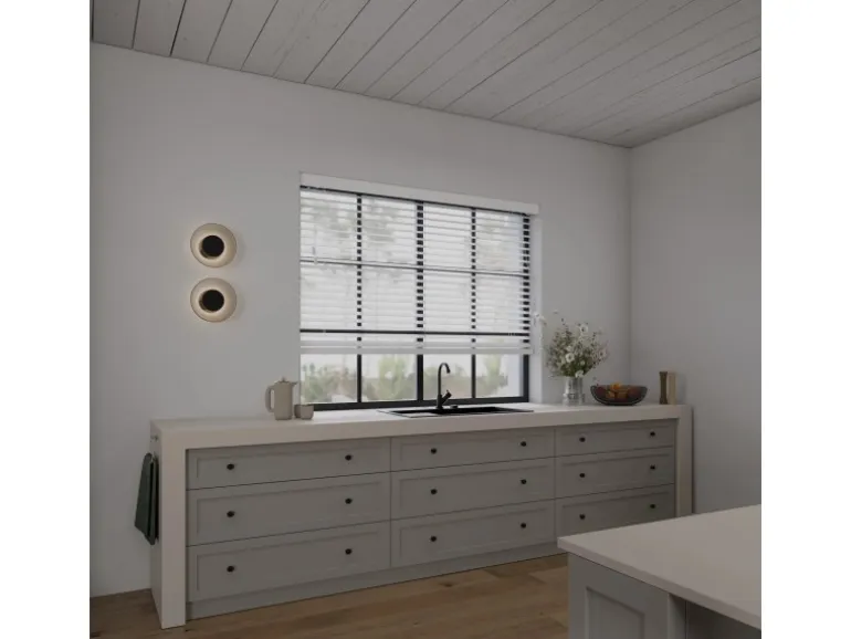 Cocoon Home Concepts Holz Jalousien 210 x 175 50mm Lamellen Weiß