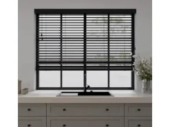 Cocoon Home Concepts Holz Jalousien 100 x 175 50mm Lamellen Schwarz