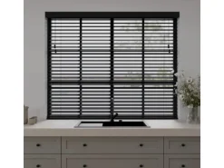 Cocoon Home Concepts Holz Jalousien 100 x 175 50mm Lamellen Schwarz