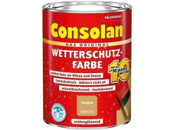 Consolan Wetterschutzfarbe Sandgelb Seidenglänzend 750 ml