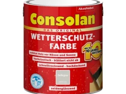 Consolan Wetterschutzfarbe Delfingrau Seidenglänzend 2,5 l