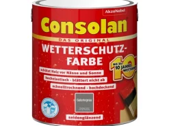 Consolan Wetterschutzfarbe Galeriegrau Seidenglänzend 2,5 l